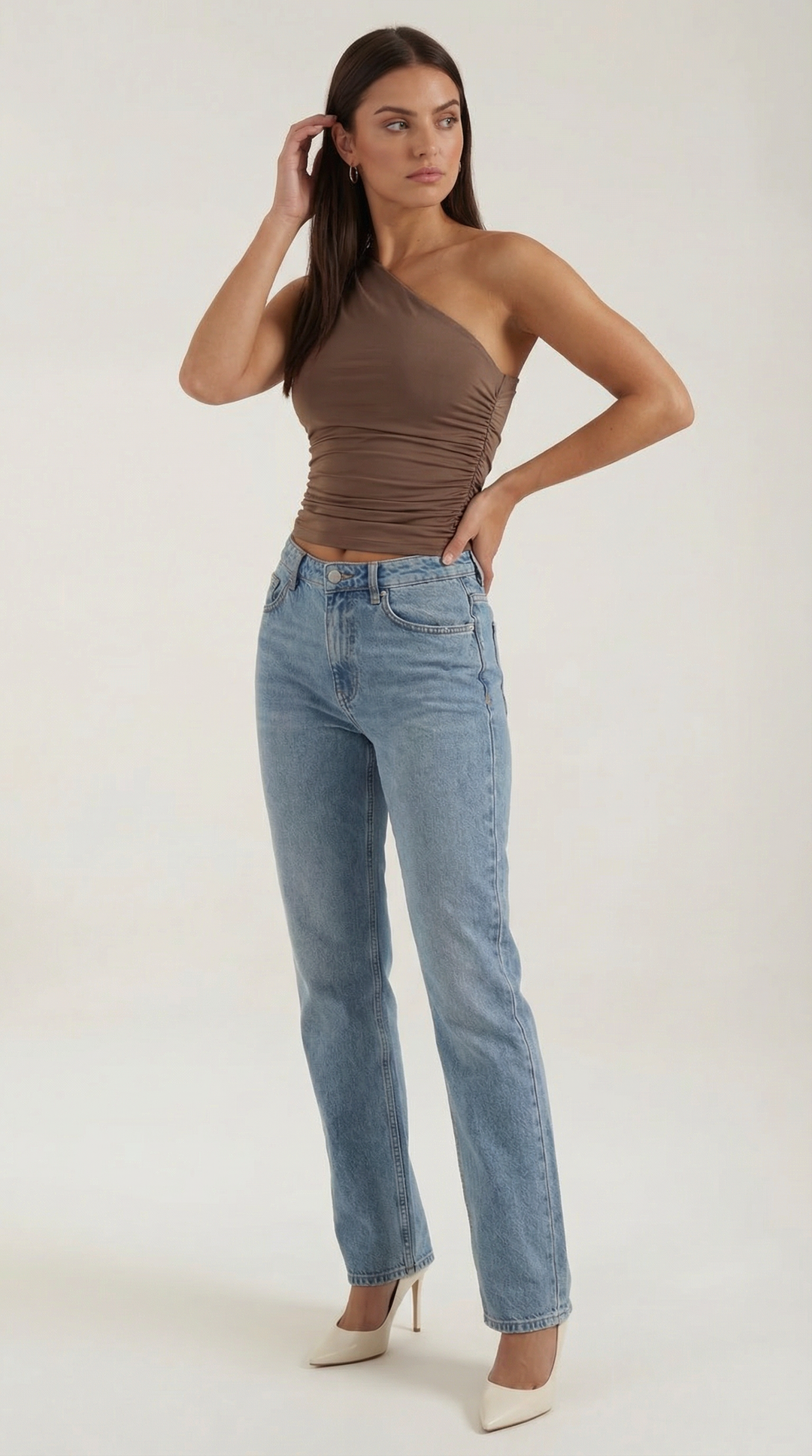 Briony Eén-Schouder Mouwloos Top