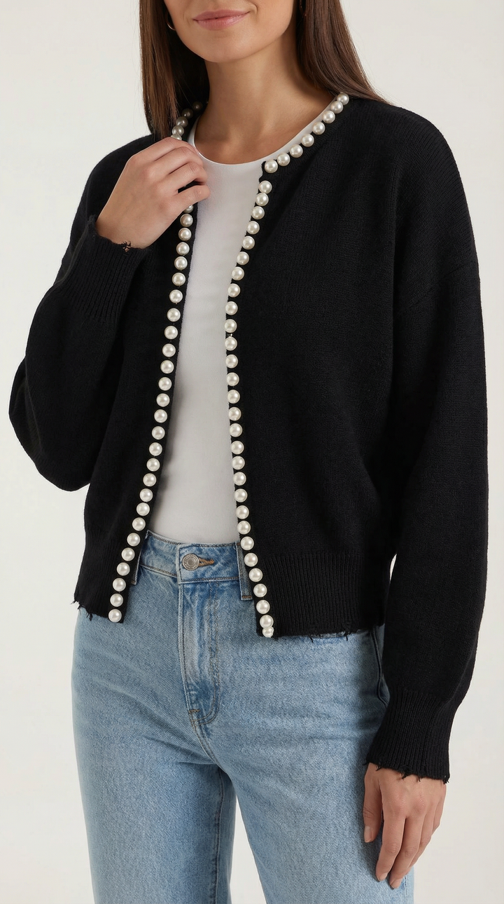 Caroline Cardigan met Pareldetails