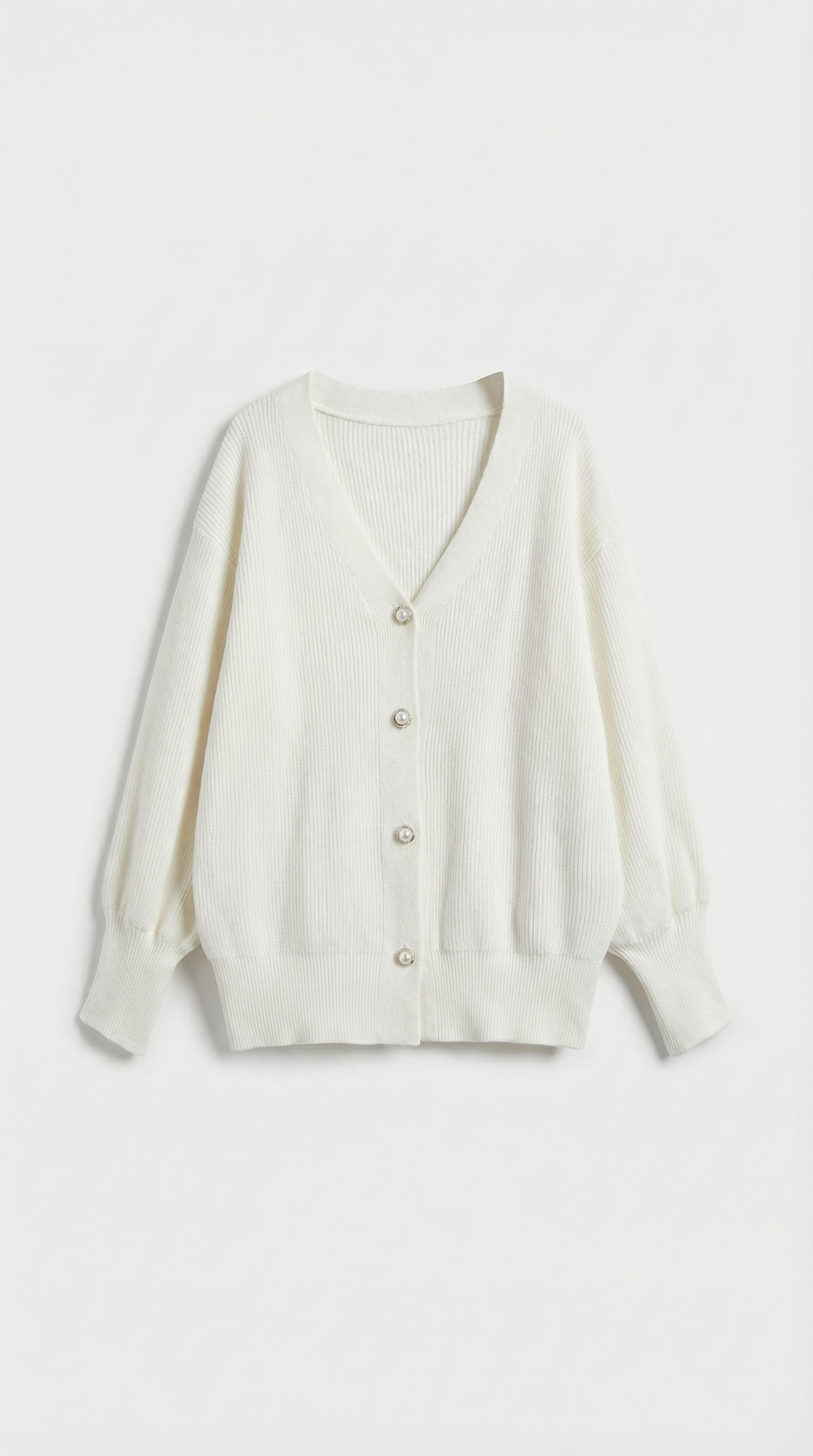 Cindy Gebreide Cardigan met Moerbeiknopjes