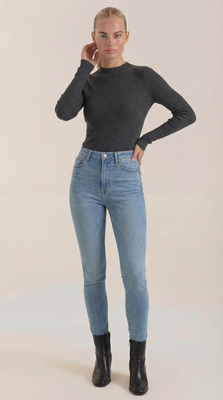 Constance Katoenen Turtleneck Top