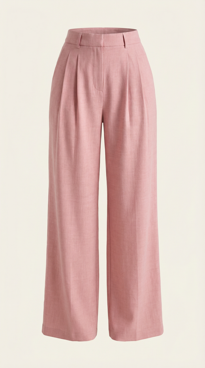 Courtney Hoge Taille Plissé Broek