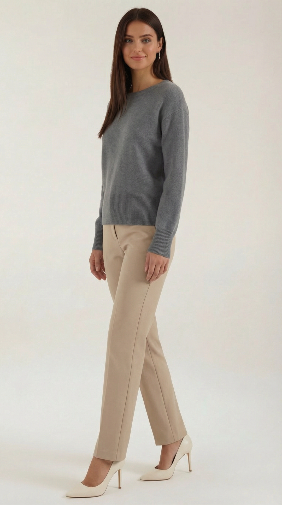 Kristallen Fitted Brei Sweater
