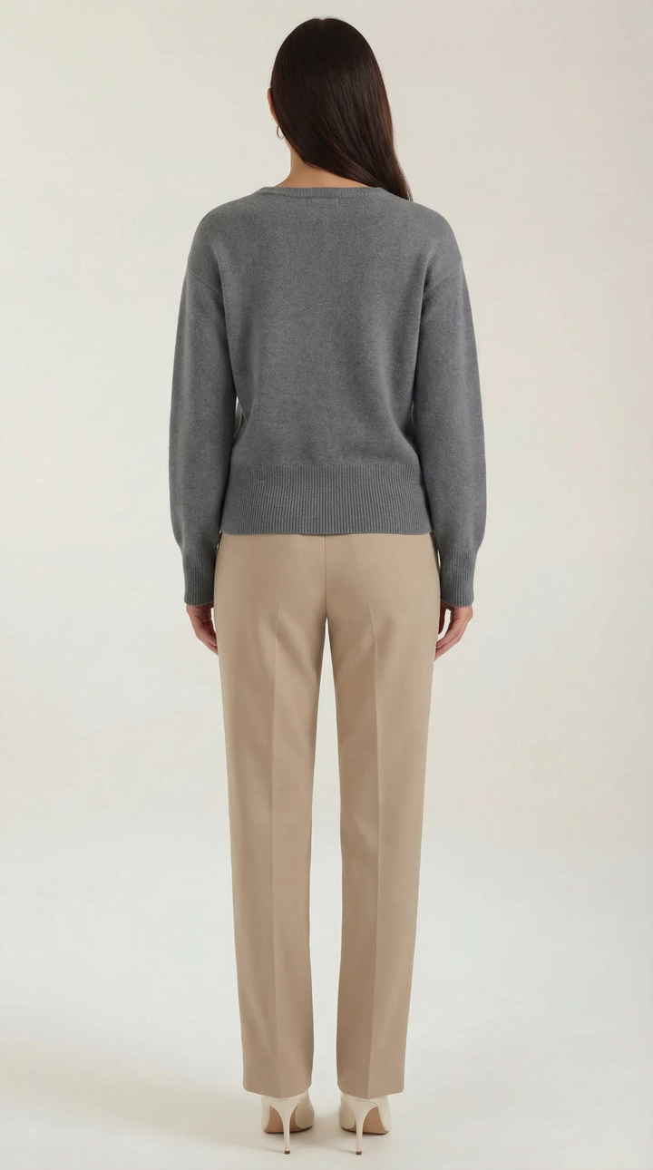 Kristallen Fitted Brei Sweater