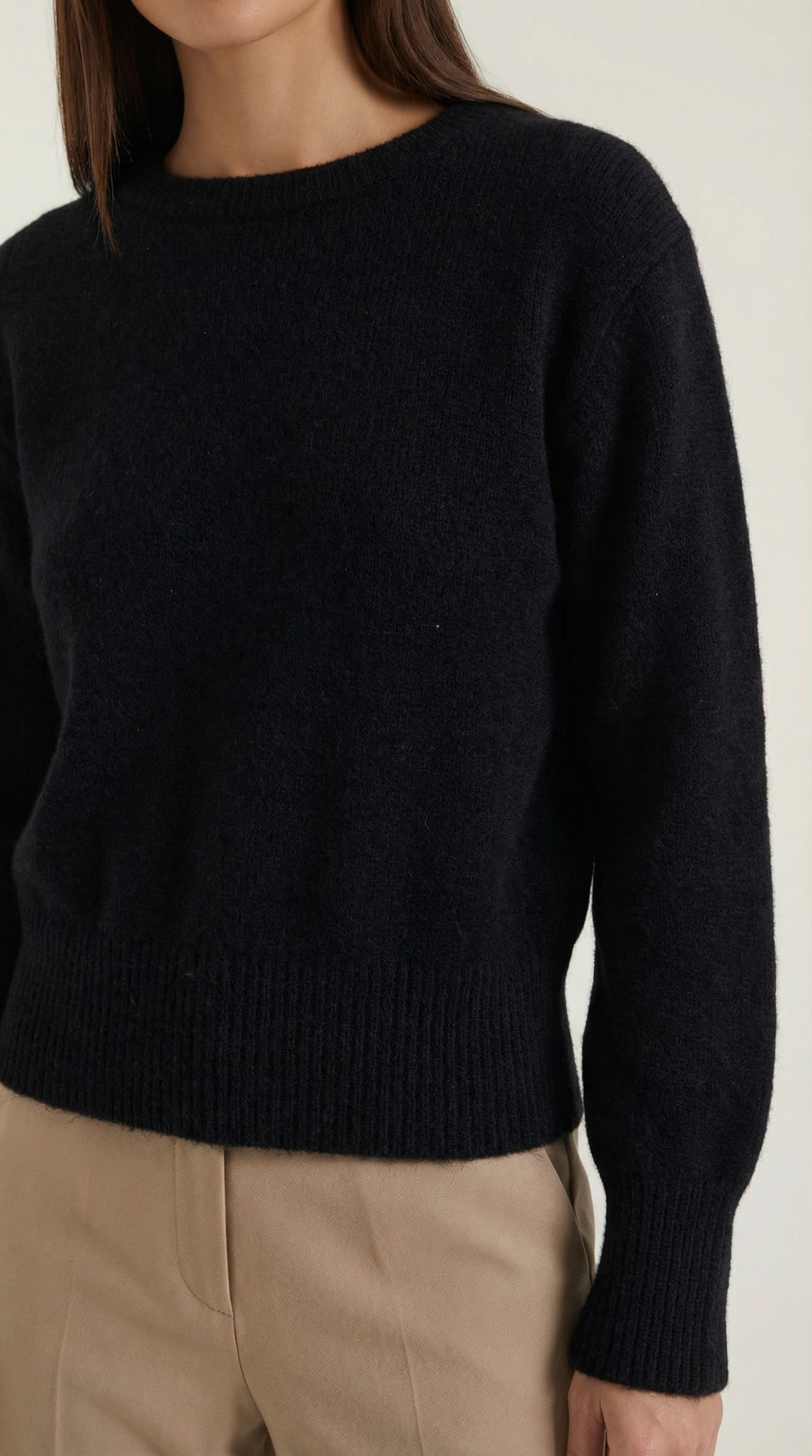 Kristallen Fitted Brei Sweater