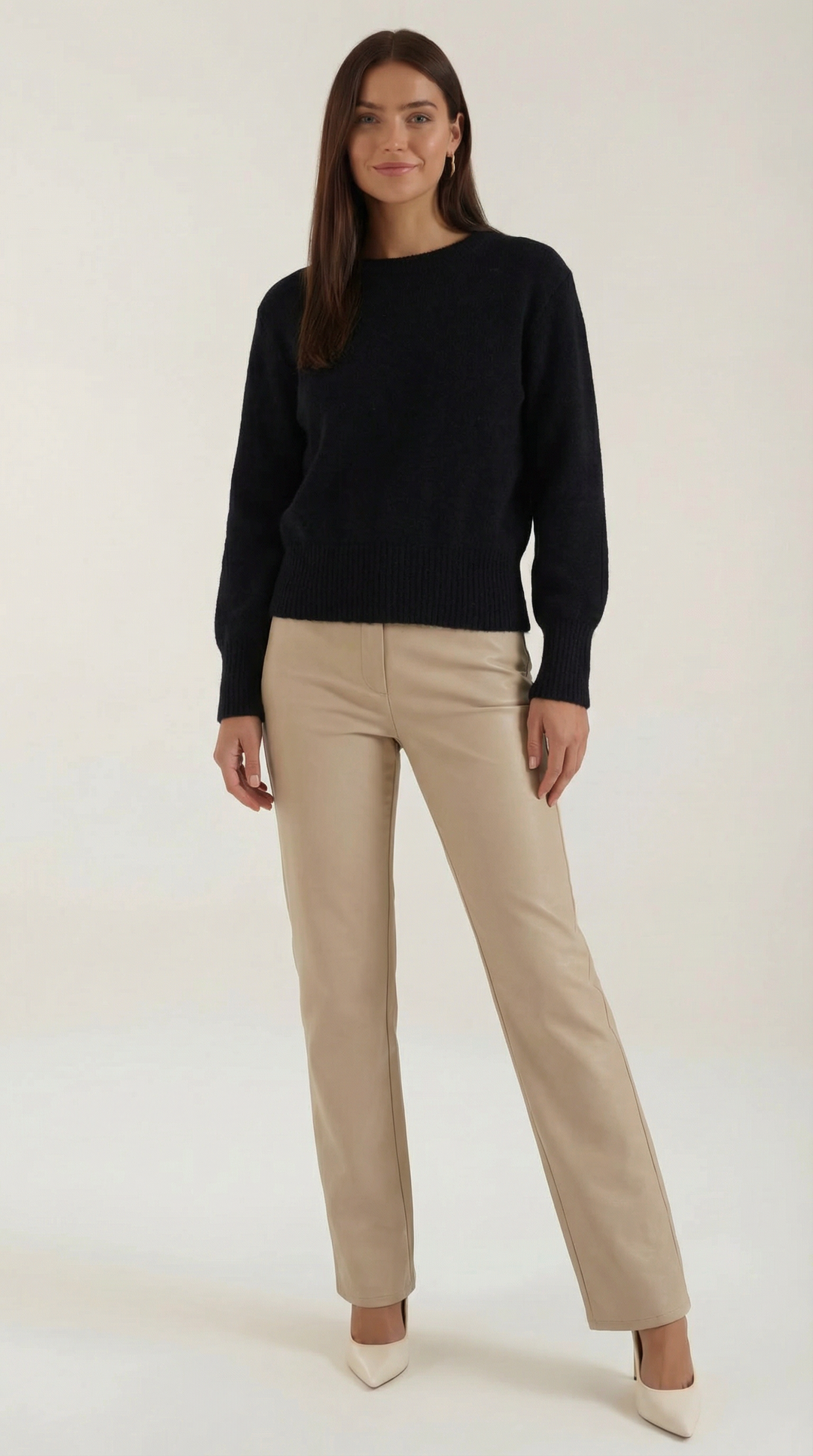 Kristallen Fitted Brei Sweater
