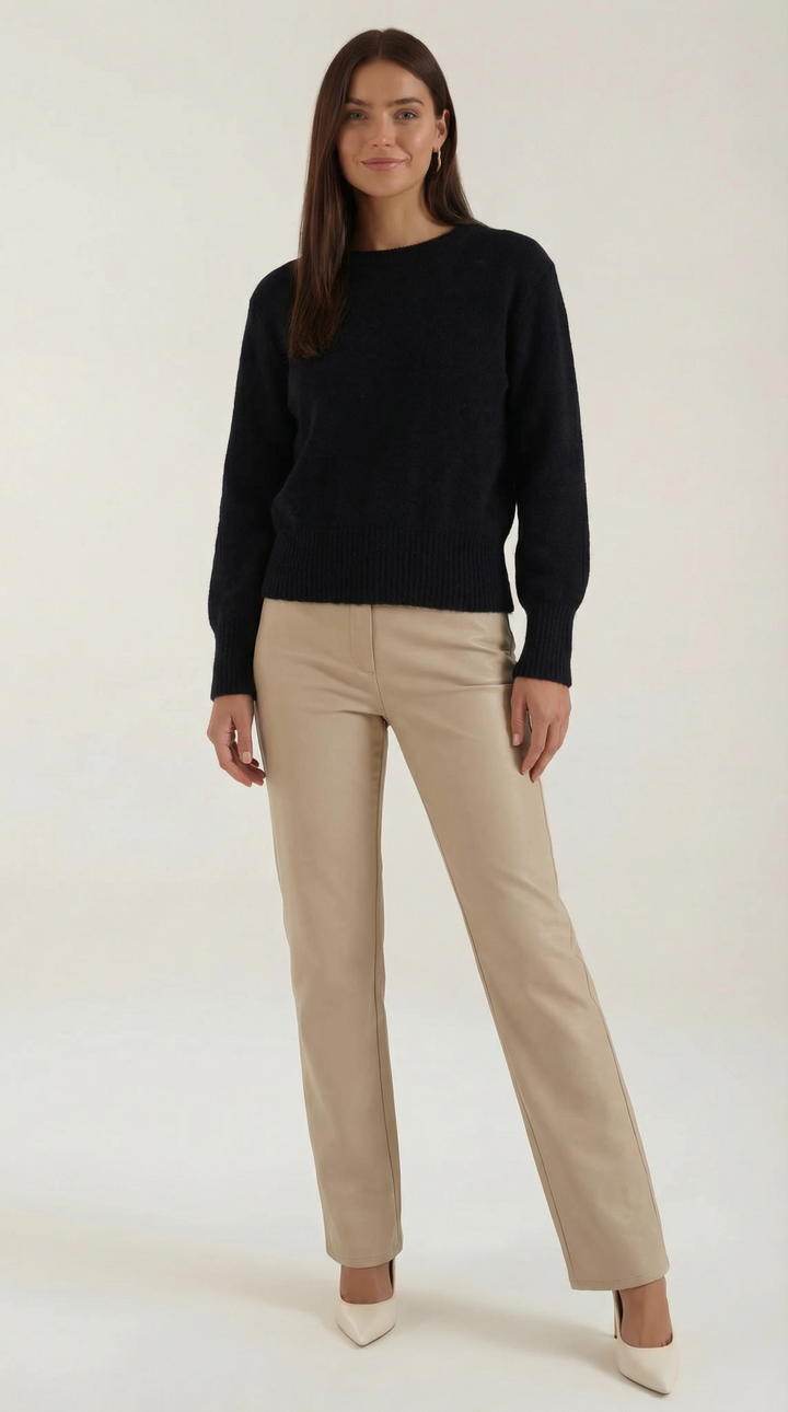 Kristallen Fitted Brei Sweater