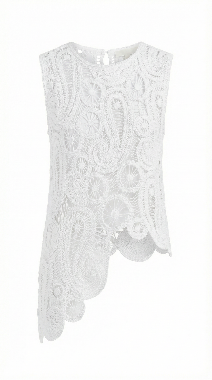 Delia Asymmetrische Blouse met Kantdetails