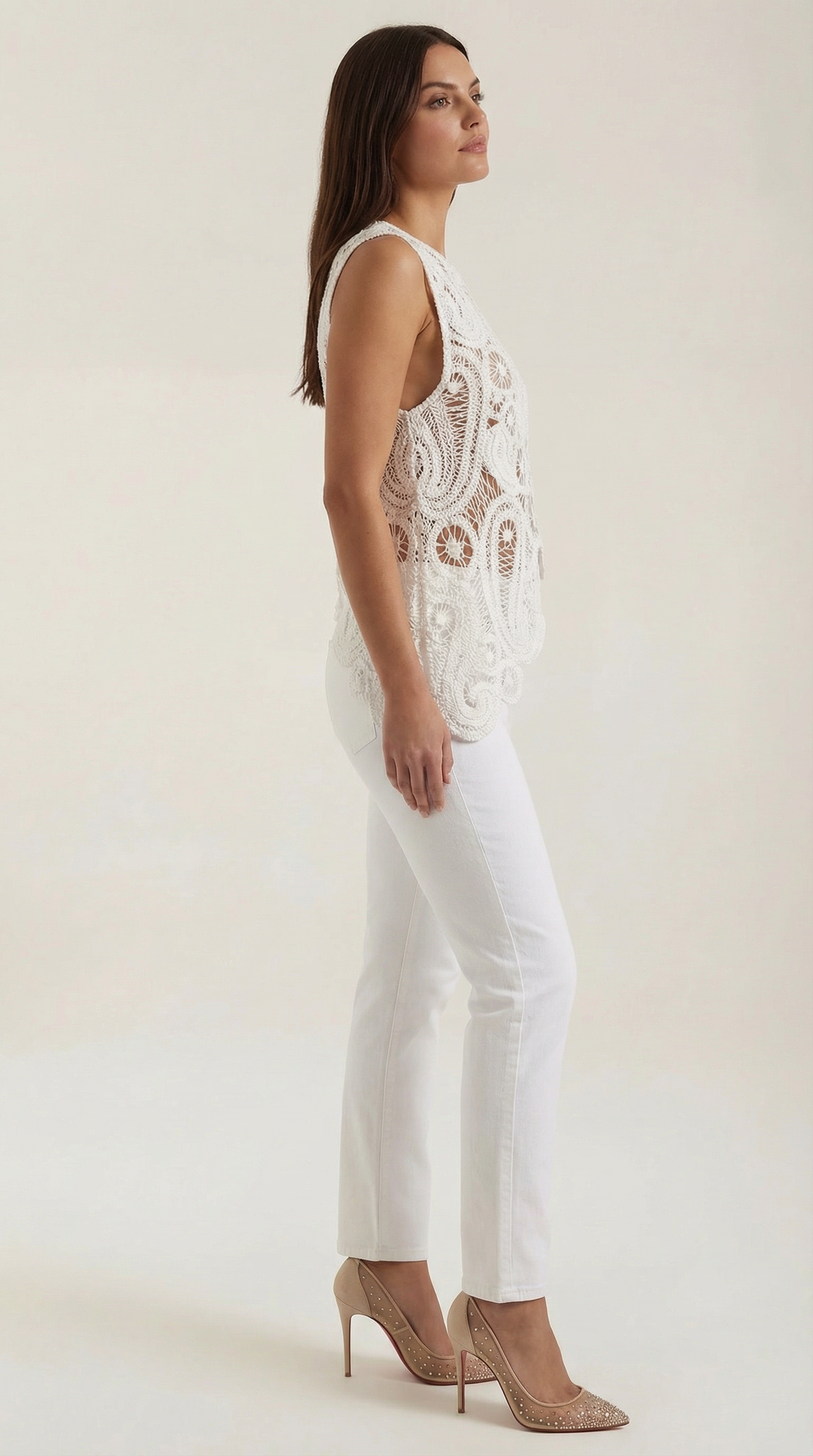 Delia Asymmetrische Blouse met Kantdetails