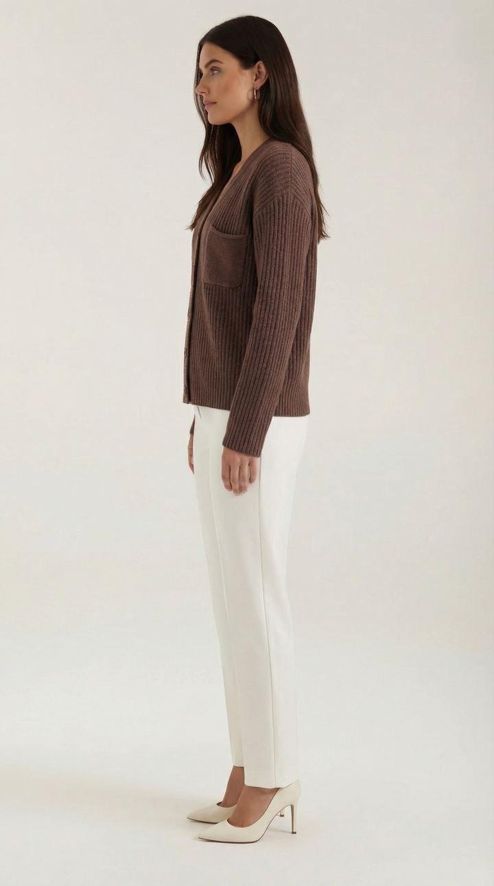 Oversized Franse Katoenen Cardigan