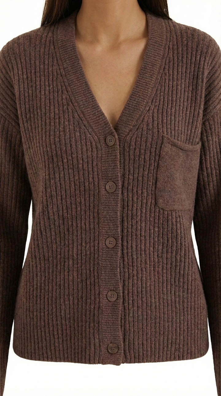 Oversized Franse Katoenen Cardigan