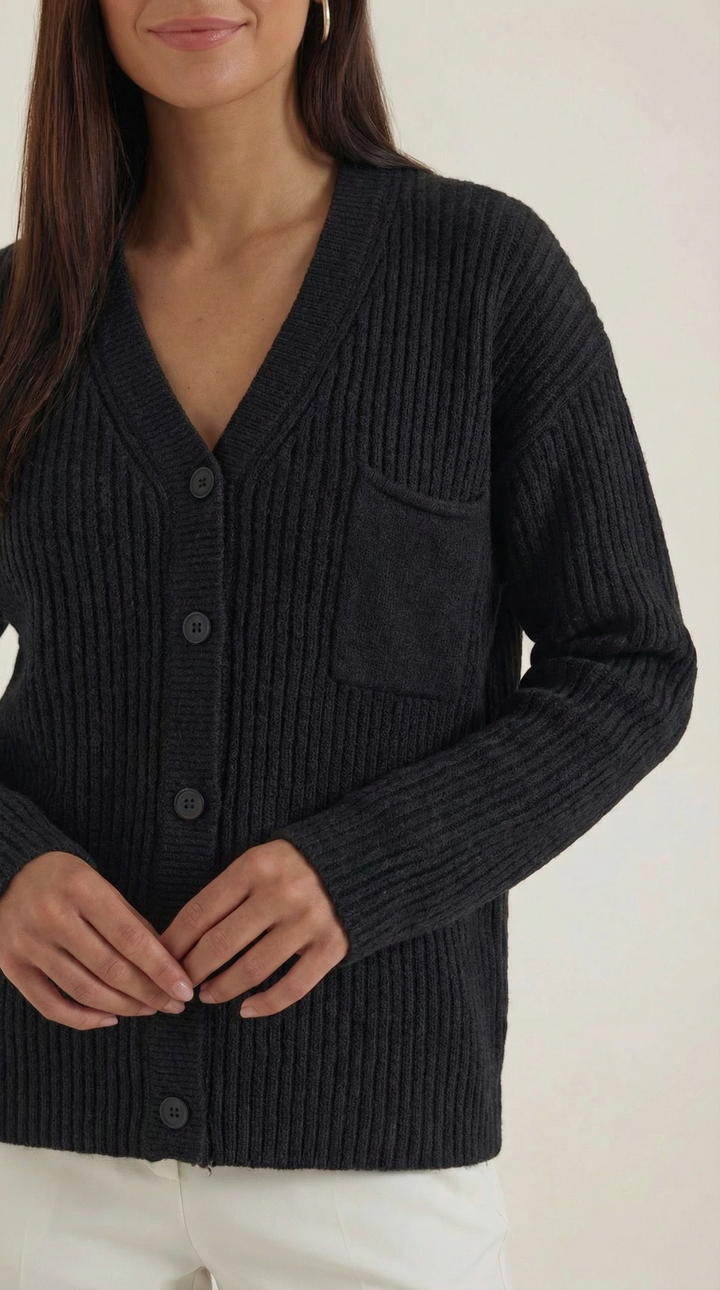 Oversized Franse Katoenen Cardigan