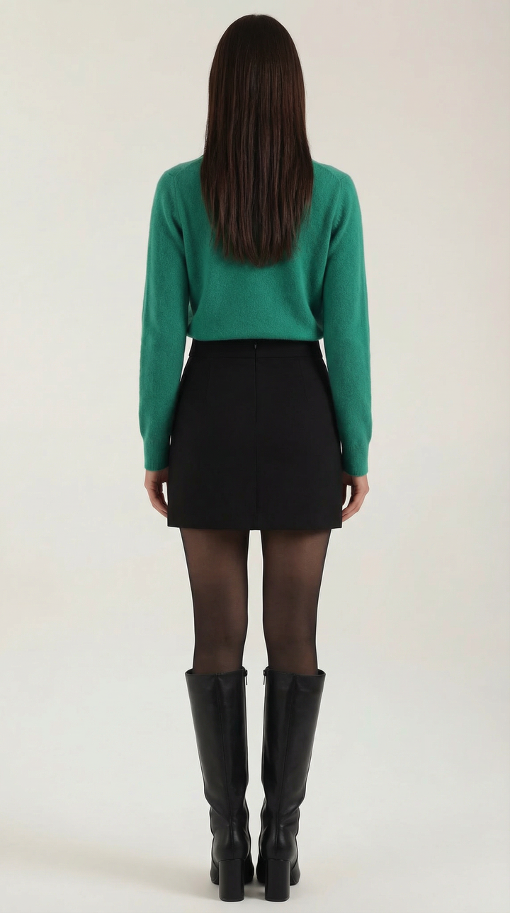 Gladys gebreide cardigan met kraag en knopen