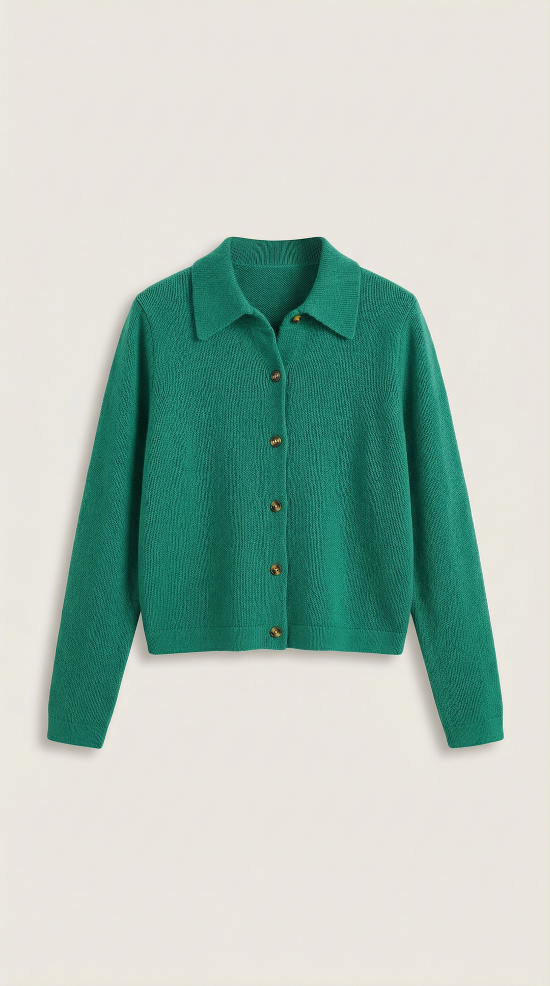 Gladys gebreide cardigan met kraag en knopen