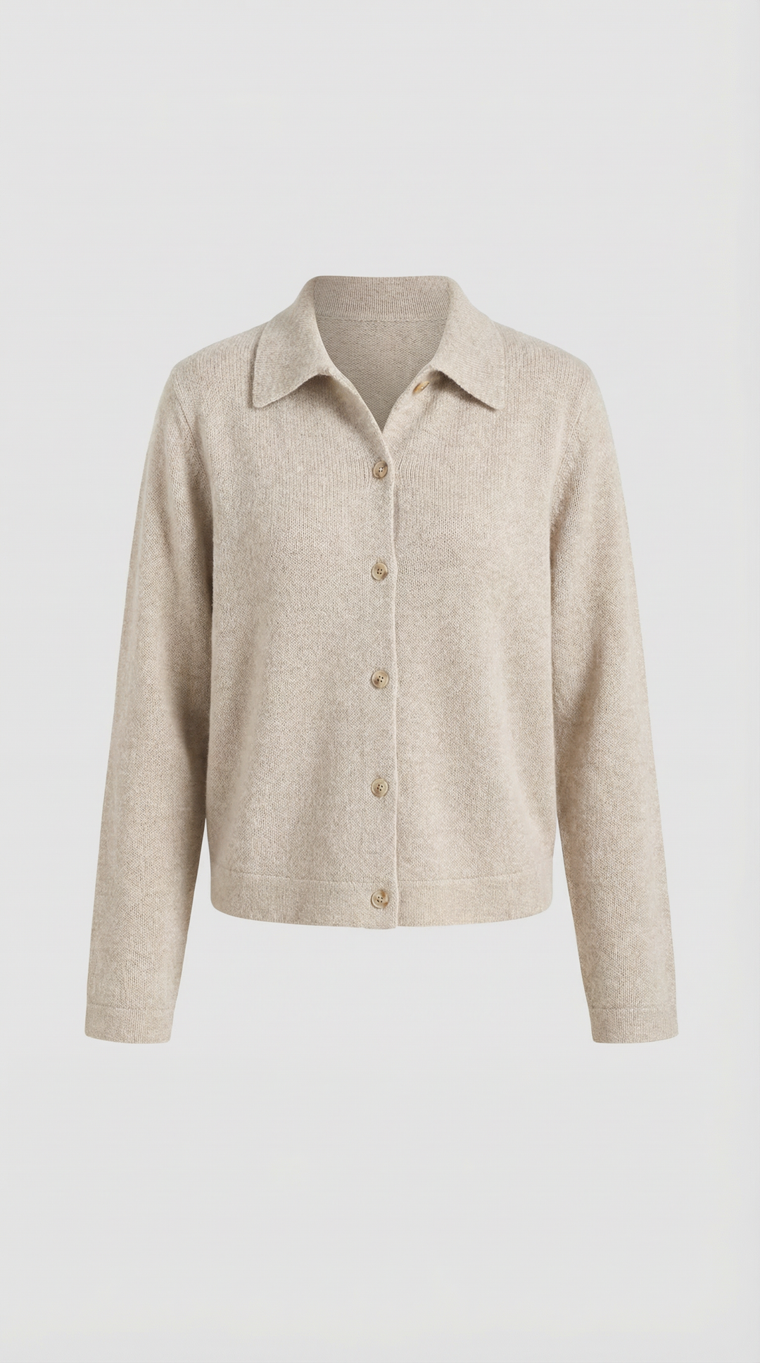 Gladys gebreide cardigan met kraag en knopen