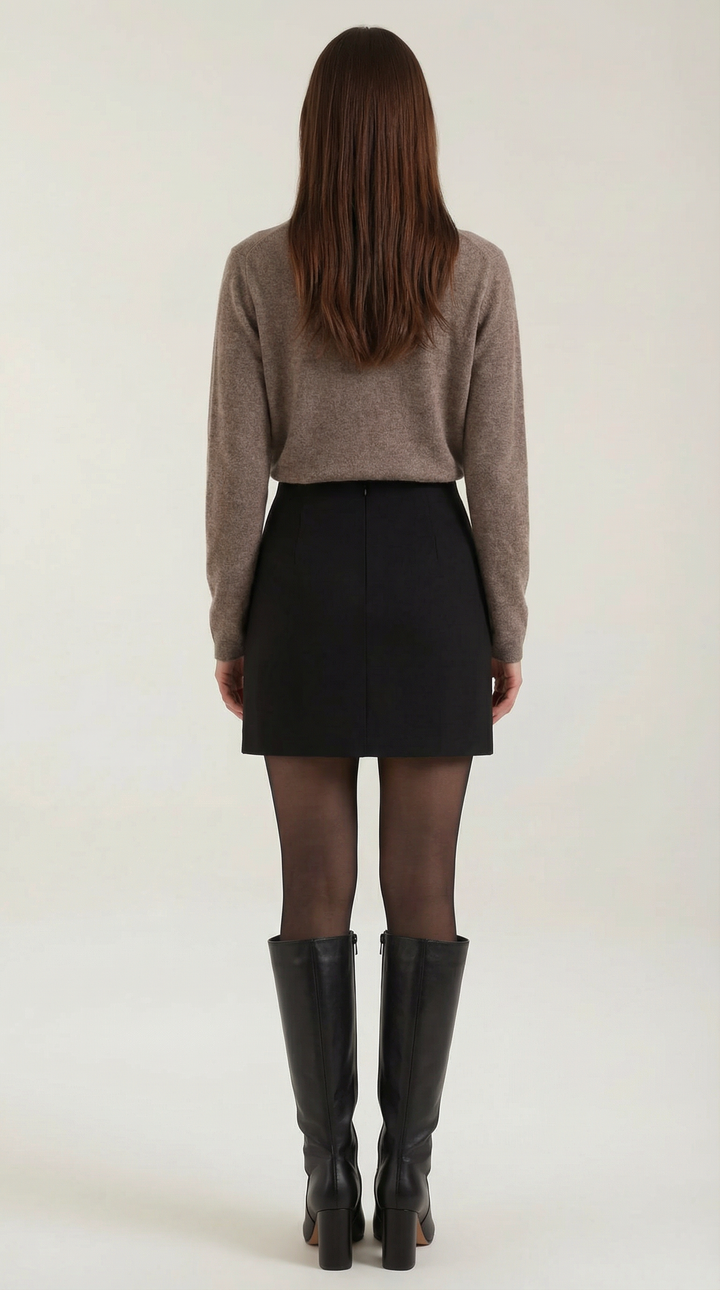 Gladys gebreide cardigan met kraag en knopen