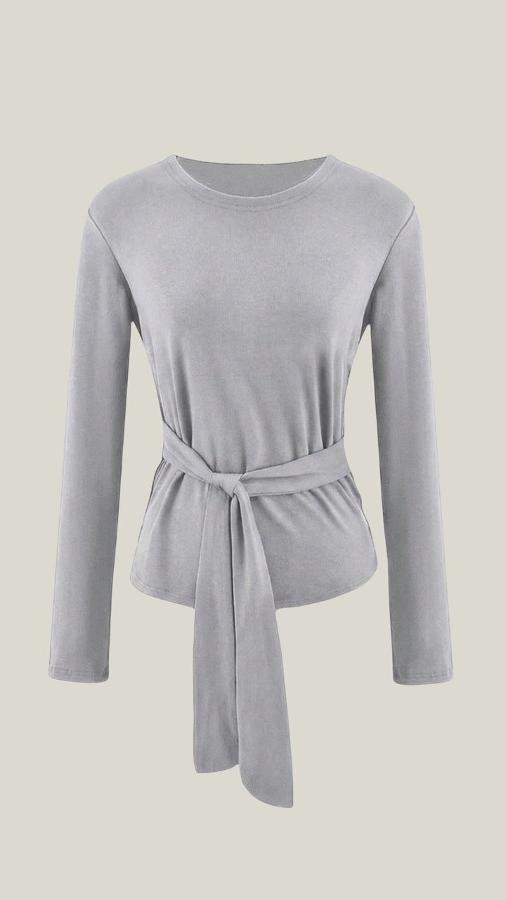 Holly Lange Mouw Knoop Detail Top