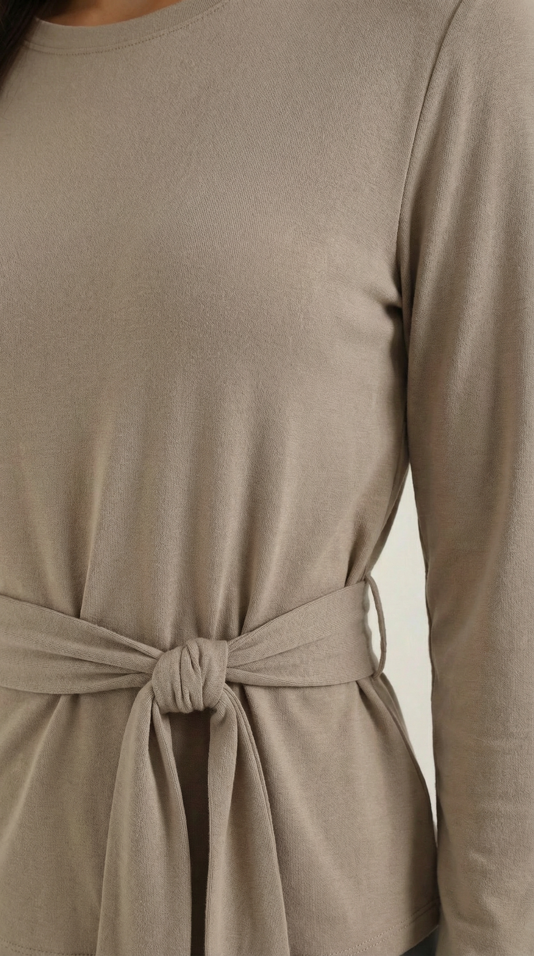 Holly Lange Mouw Knoop Detail Top