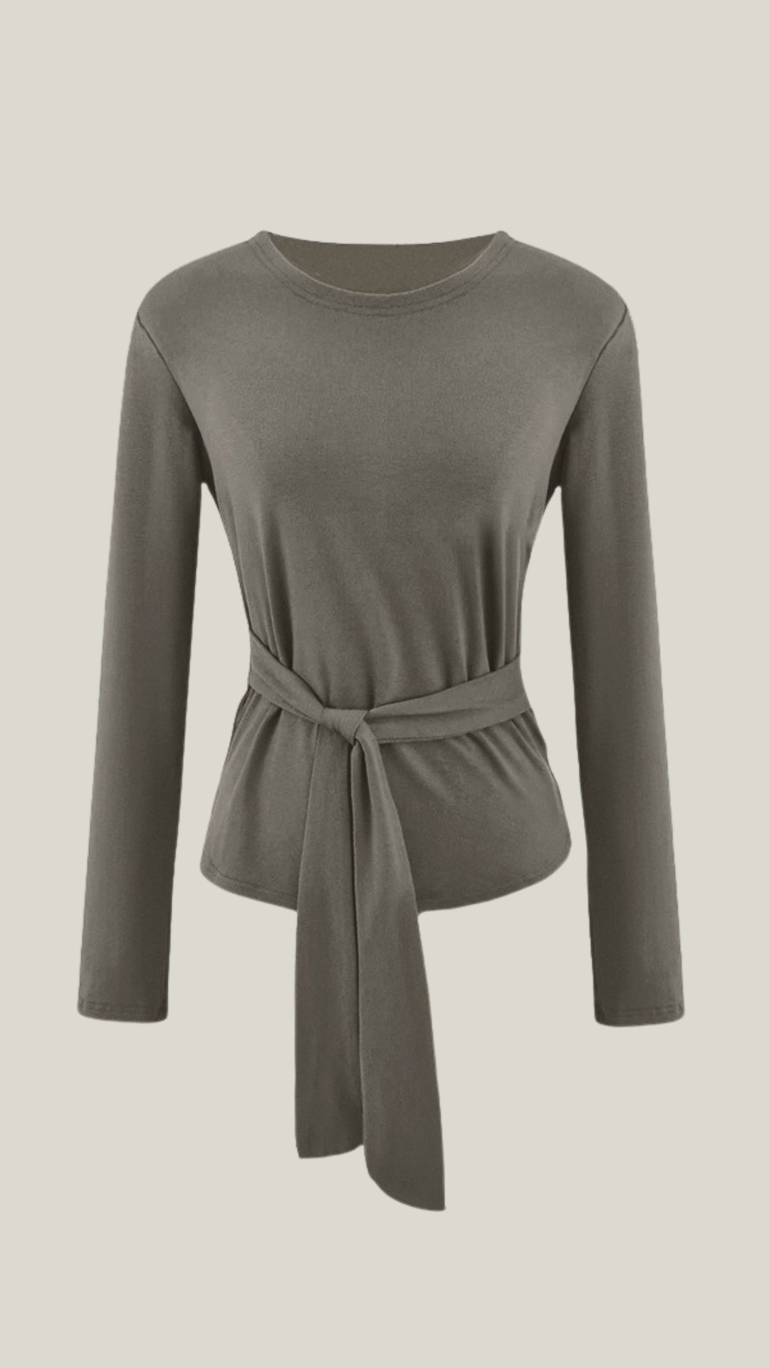 Holly Lange Mouw Knoop Detail Top