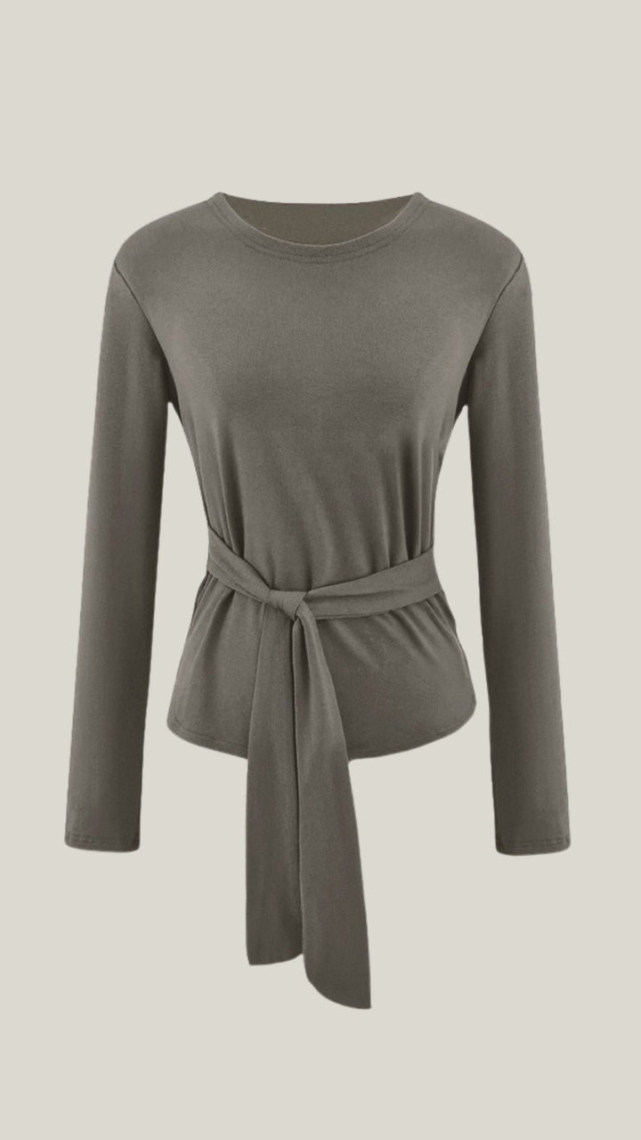 Holly Lange Mouw Knoop Detail Top