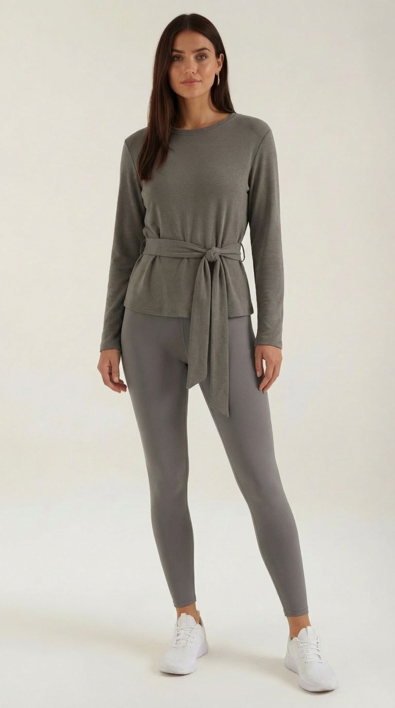 Holly Lange Mouw Knoop Detail Top