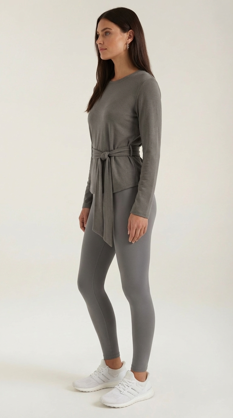 Holly Lange Mouw Knoop Detail Top