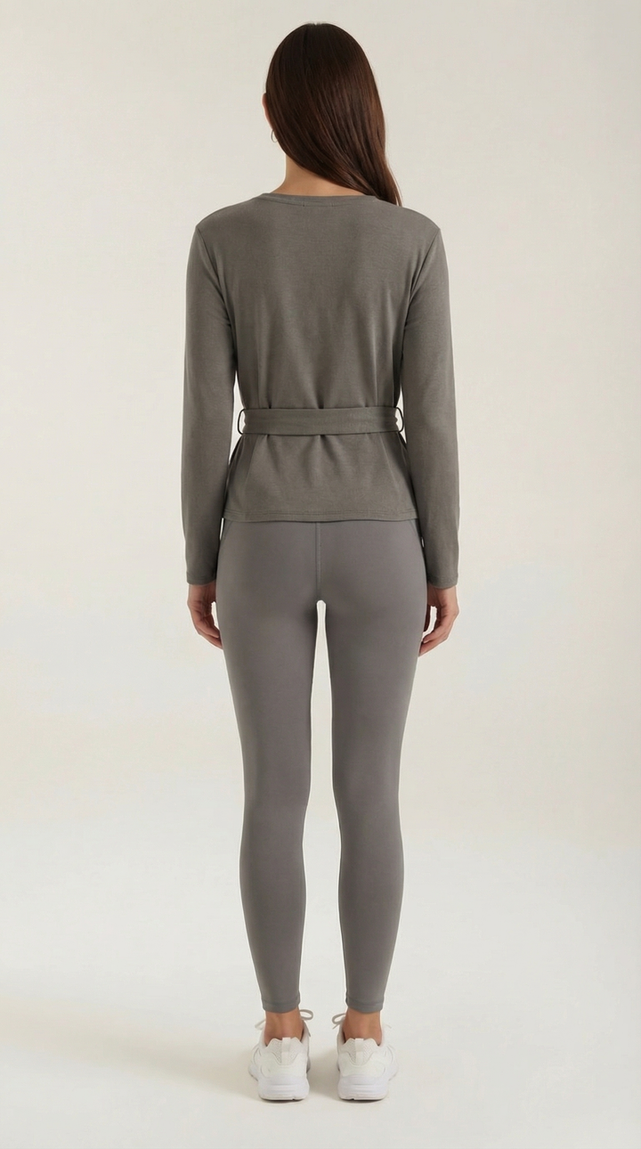Holly Lange Mouw Knoop Detail Top