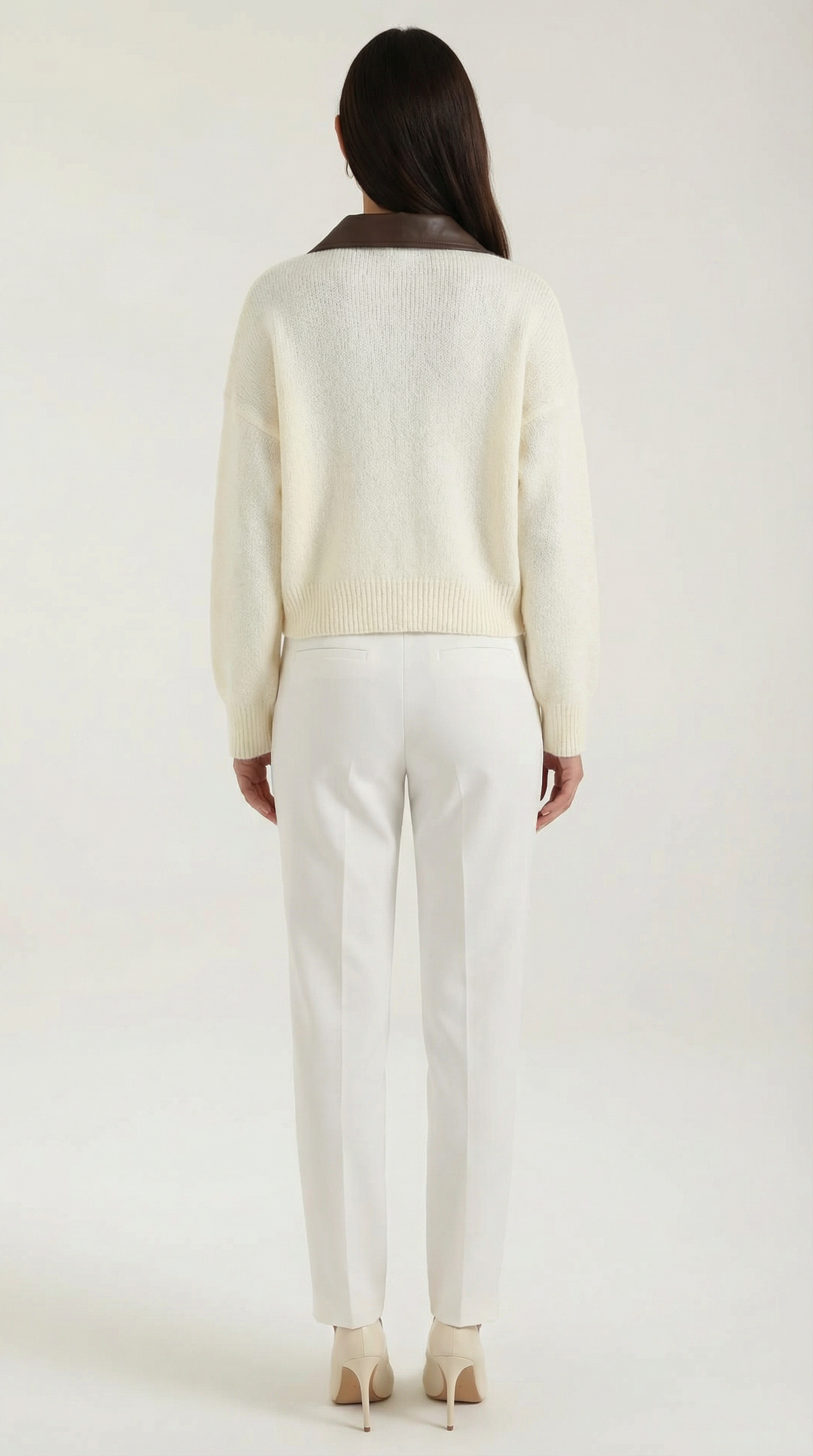 Irene Gebreide Korte Mouwen Polo Shirt