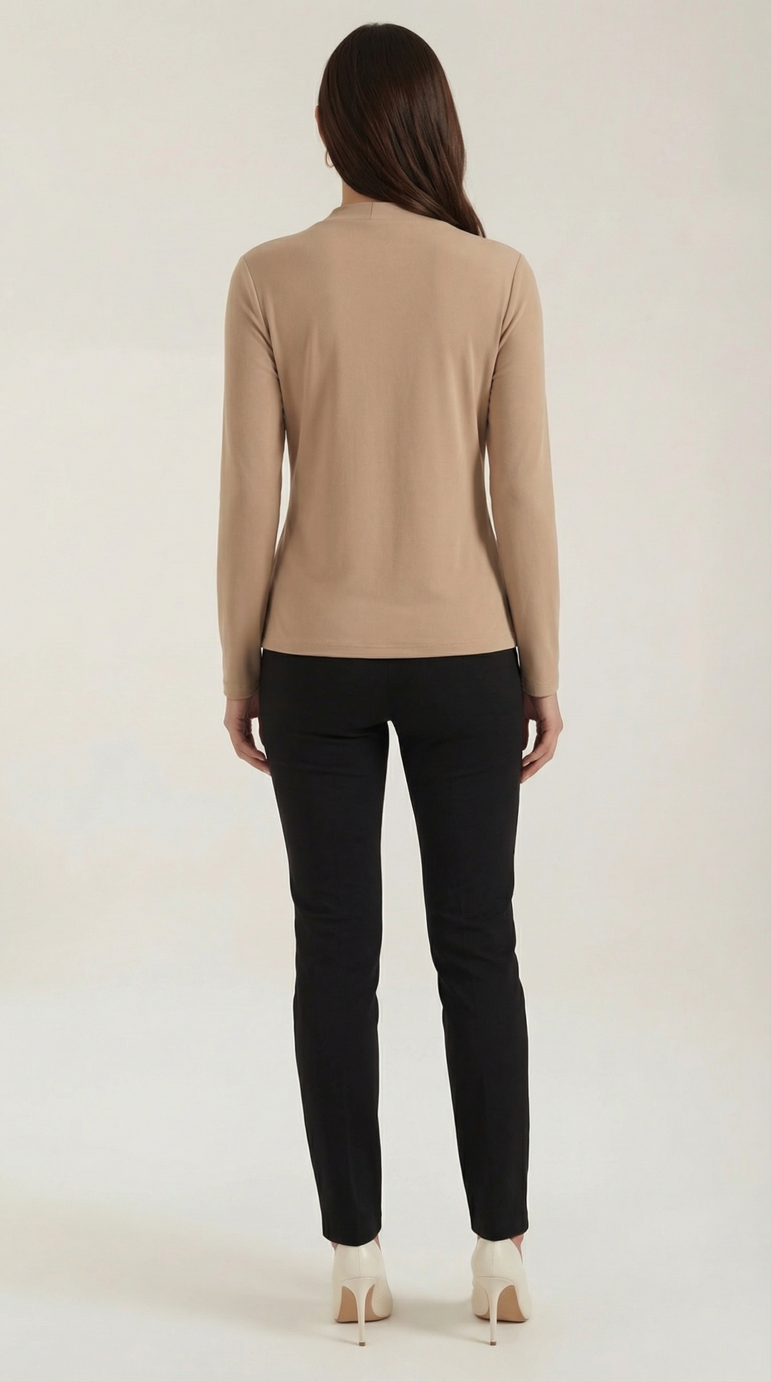 Jamie mock-neck blouse met strik