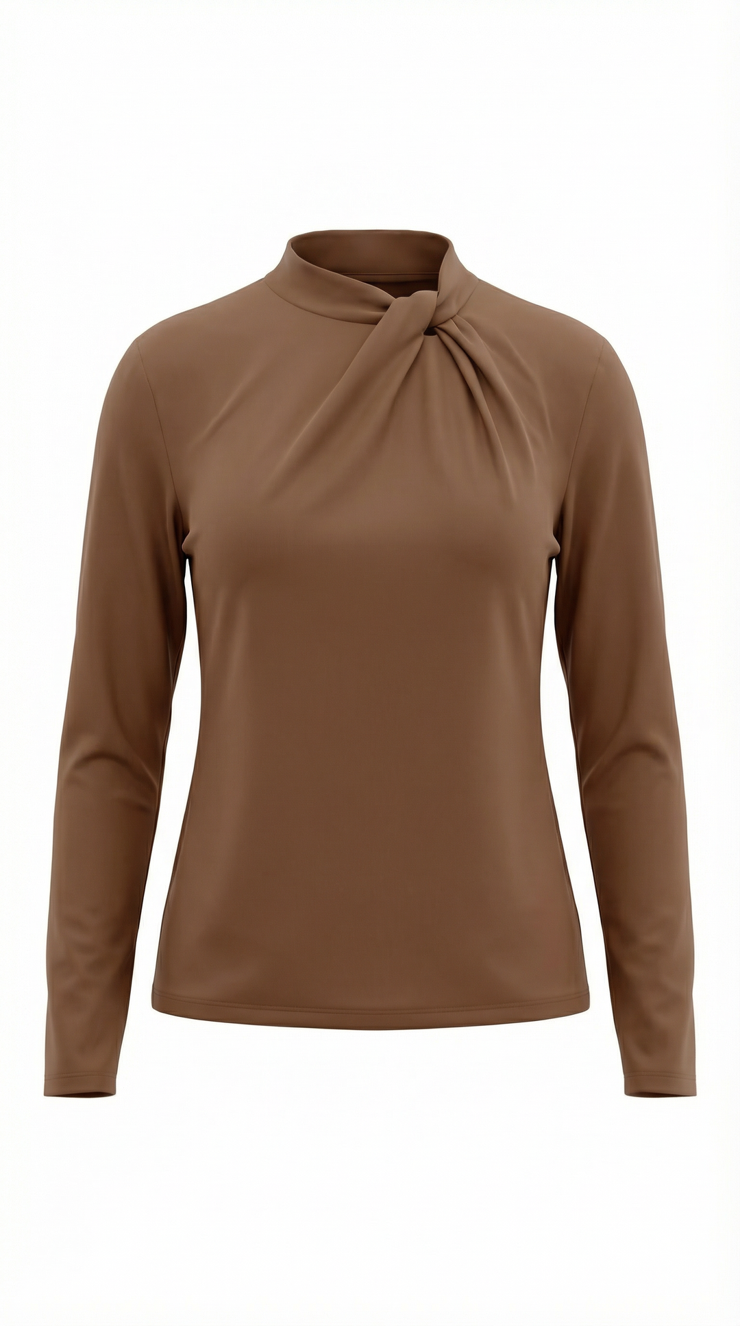 Jamie mock-neck blouse met strik