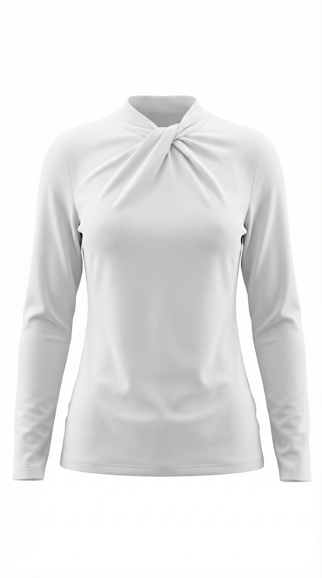 Jamie mock-neck blouse met strik