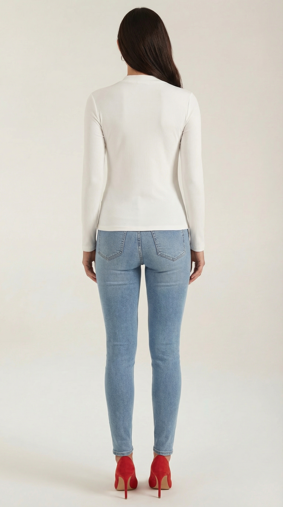 Jamie mock-neck blouse met strik