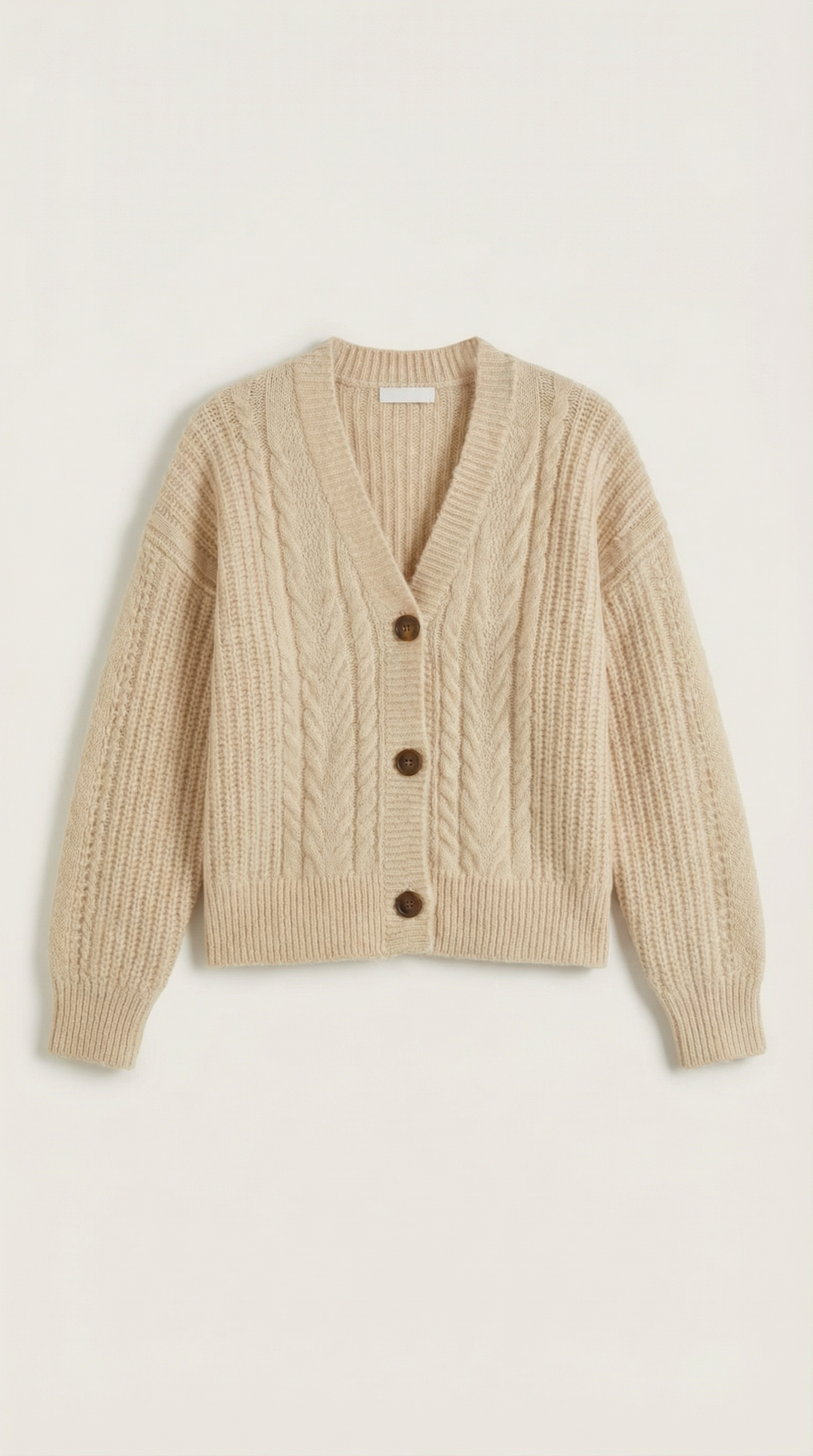 'Janet' Oversized Kabelgebreide Trui