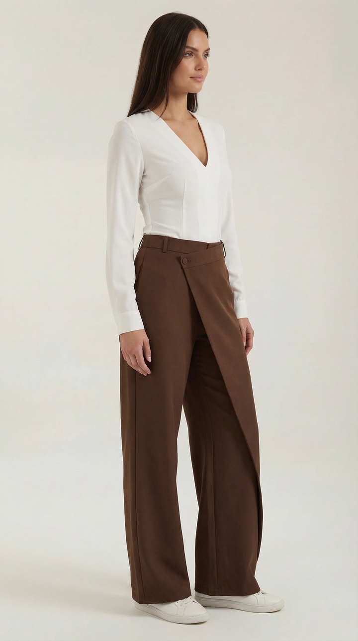 Asymmetrische Denim Broek