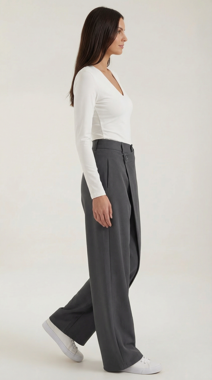 Asymmetrische Denim Broek