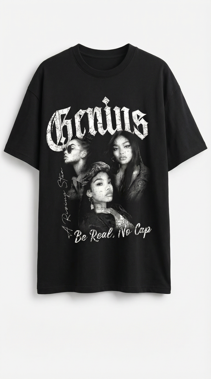 'Jessamine' Oversized T-shirt met Grafisch Ontwerp