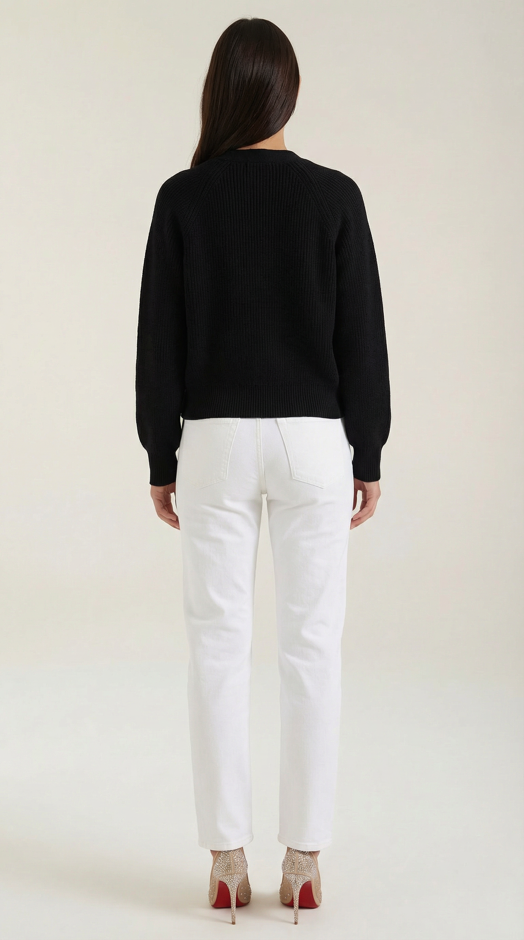 Jessica V-hals knopen cardigan
