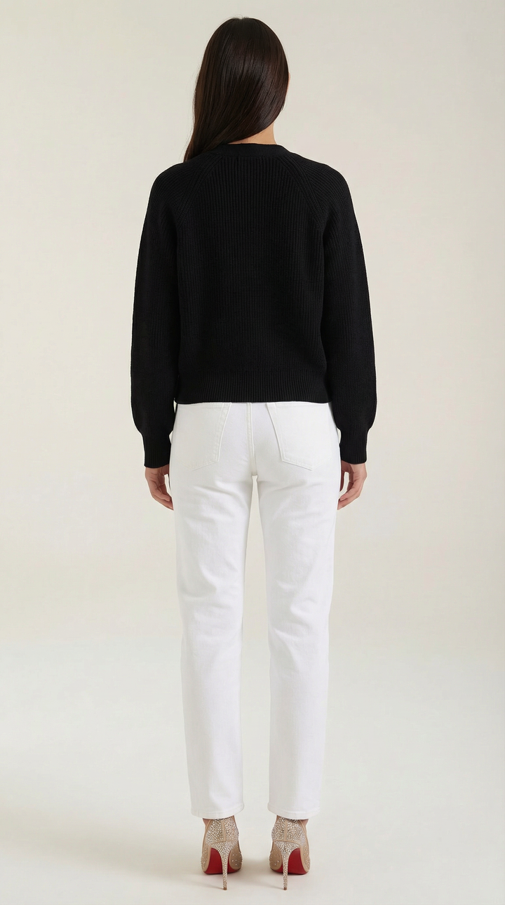 Jessica V-hals knopen cardigan