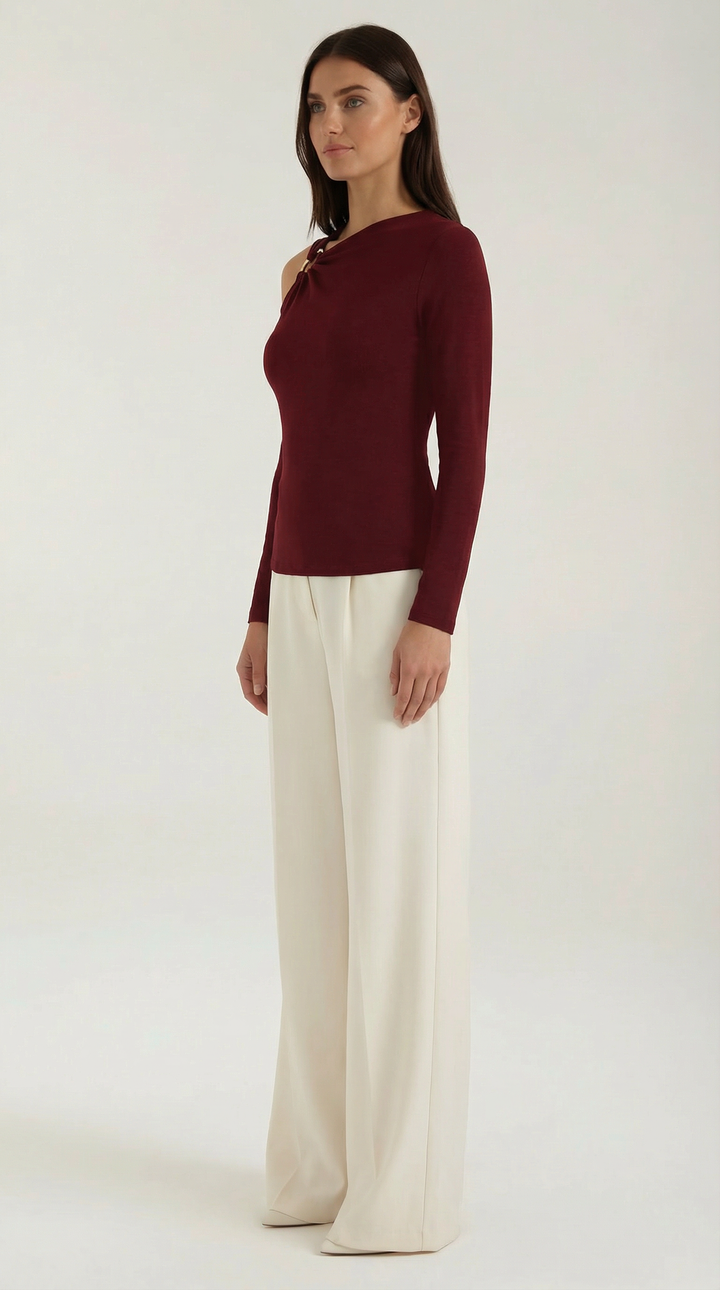 Joann Asymmetrische Top met Één Schouder
