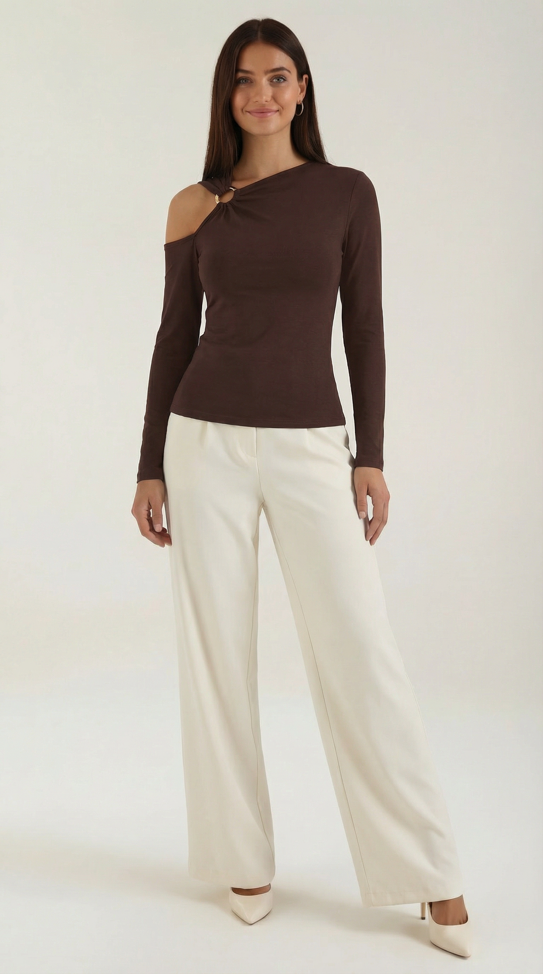 Joann Asymmetrische Top met Één Schouder