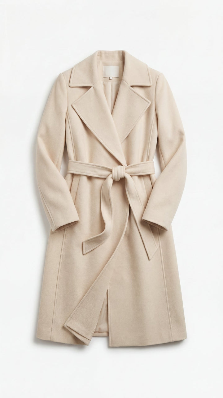 Wollen Trenchcoat Joyce met Riem