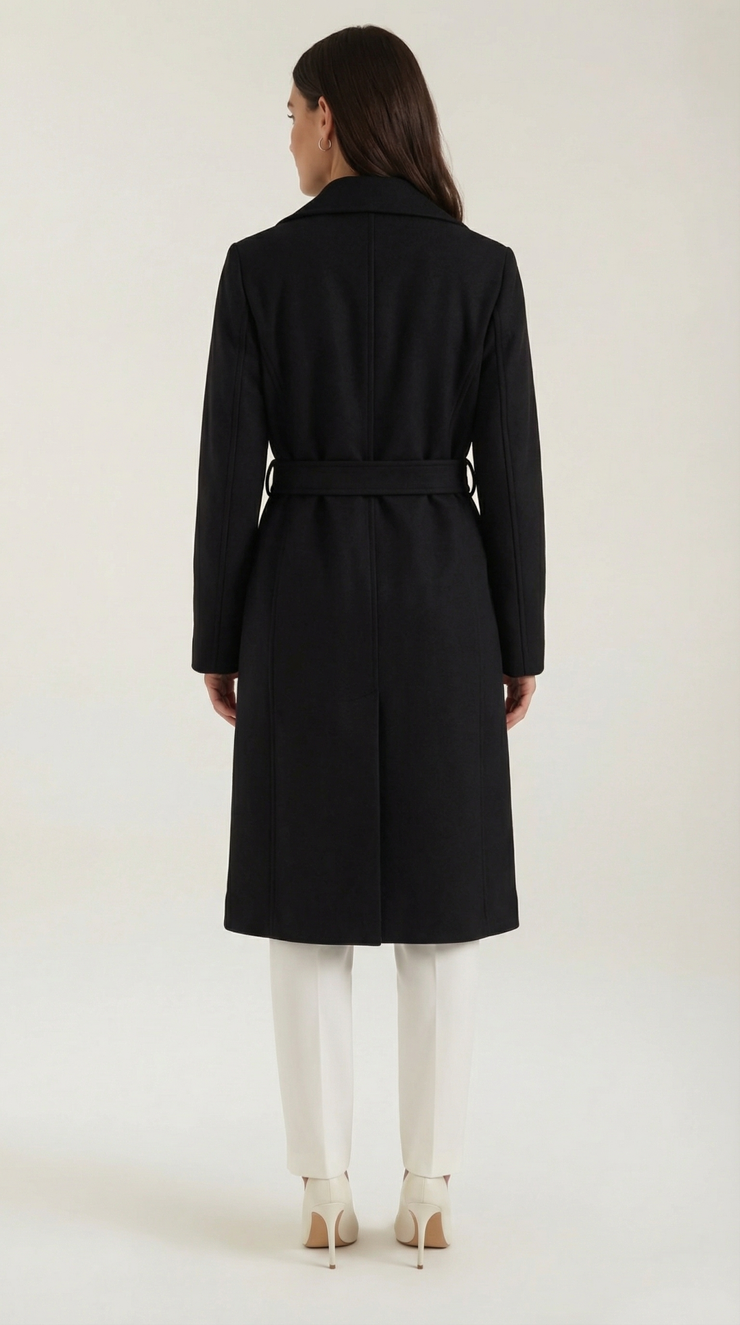 Wollen Trenchcoat Joyce met Riem