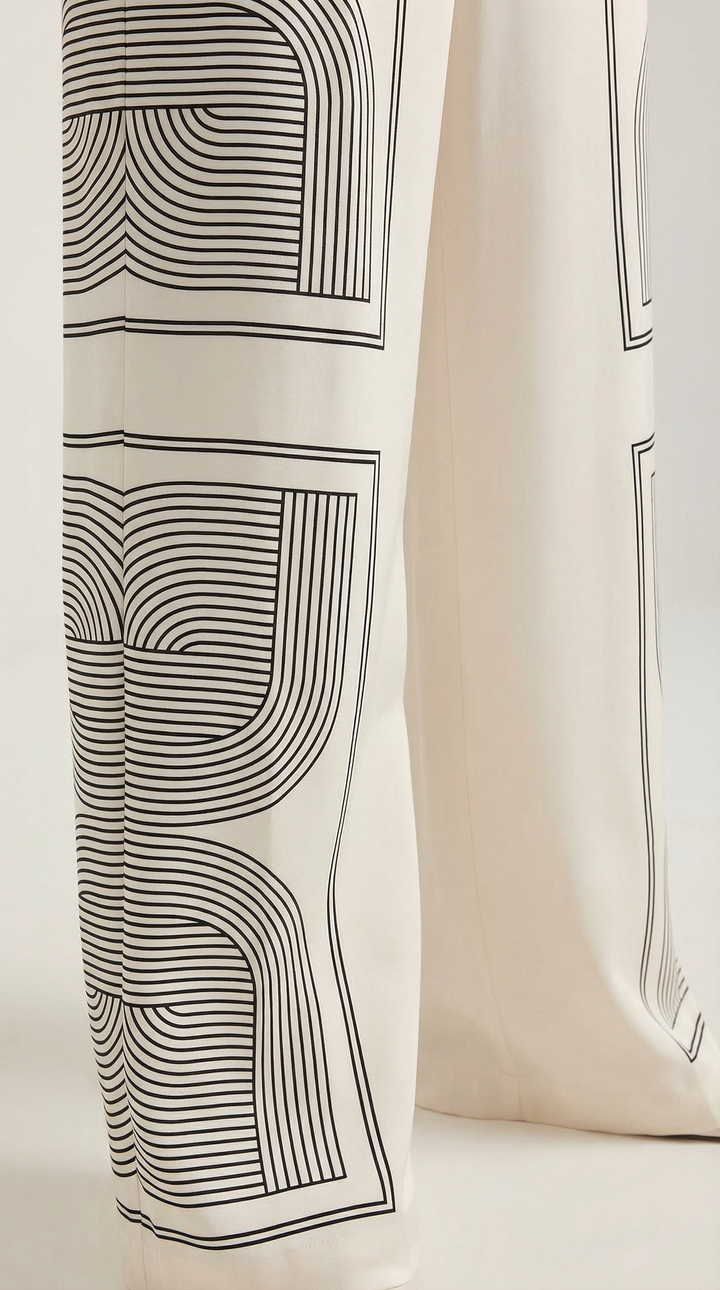 Jude Graphic Wide-Leg Broek
