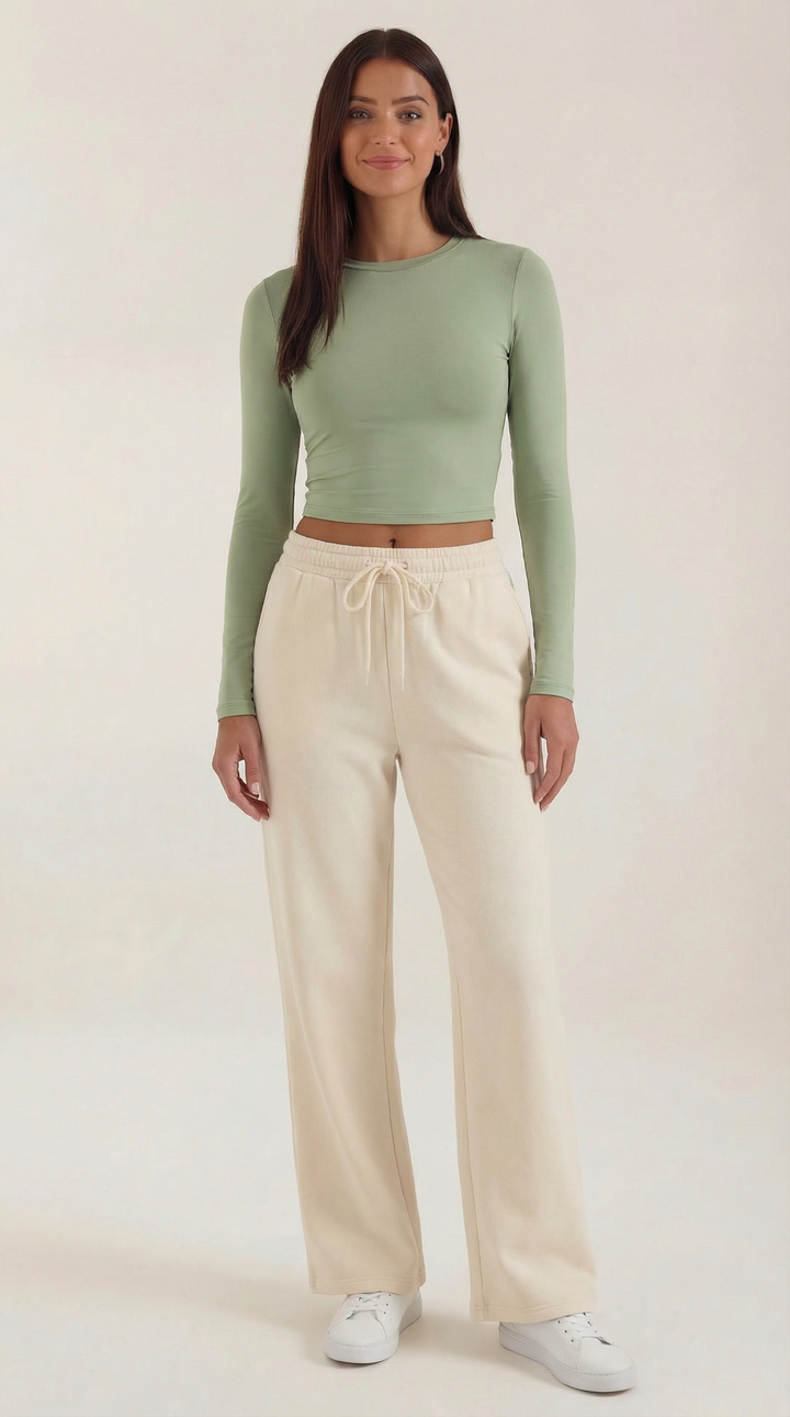 Karen Lange Mouw Crop Top