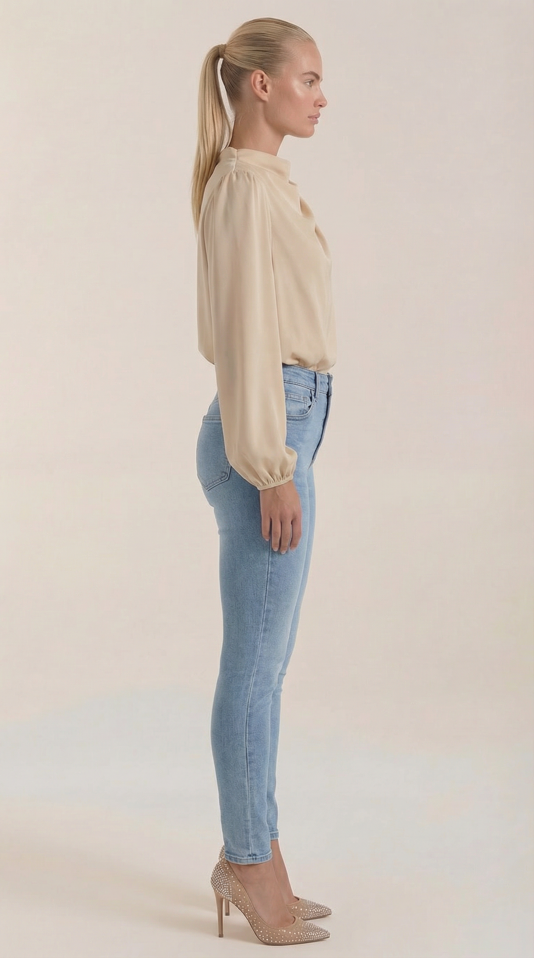 Marcia Draped Lange Mouwen Blouse