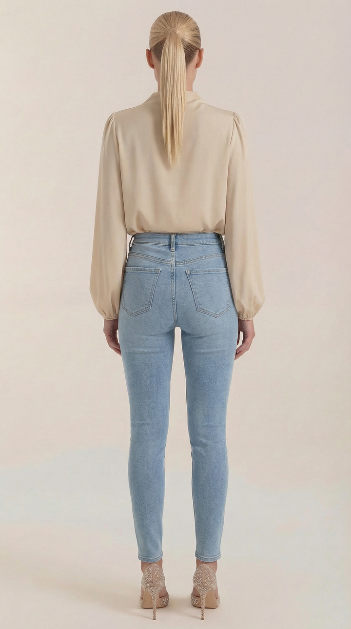 Marcia Draped Lange Mouwen Blouse