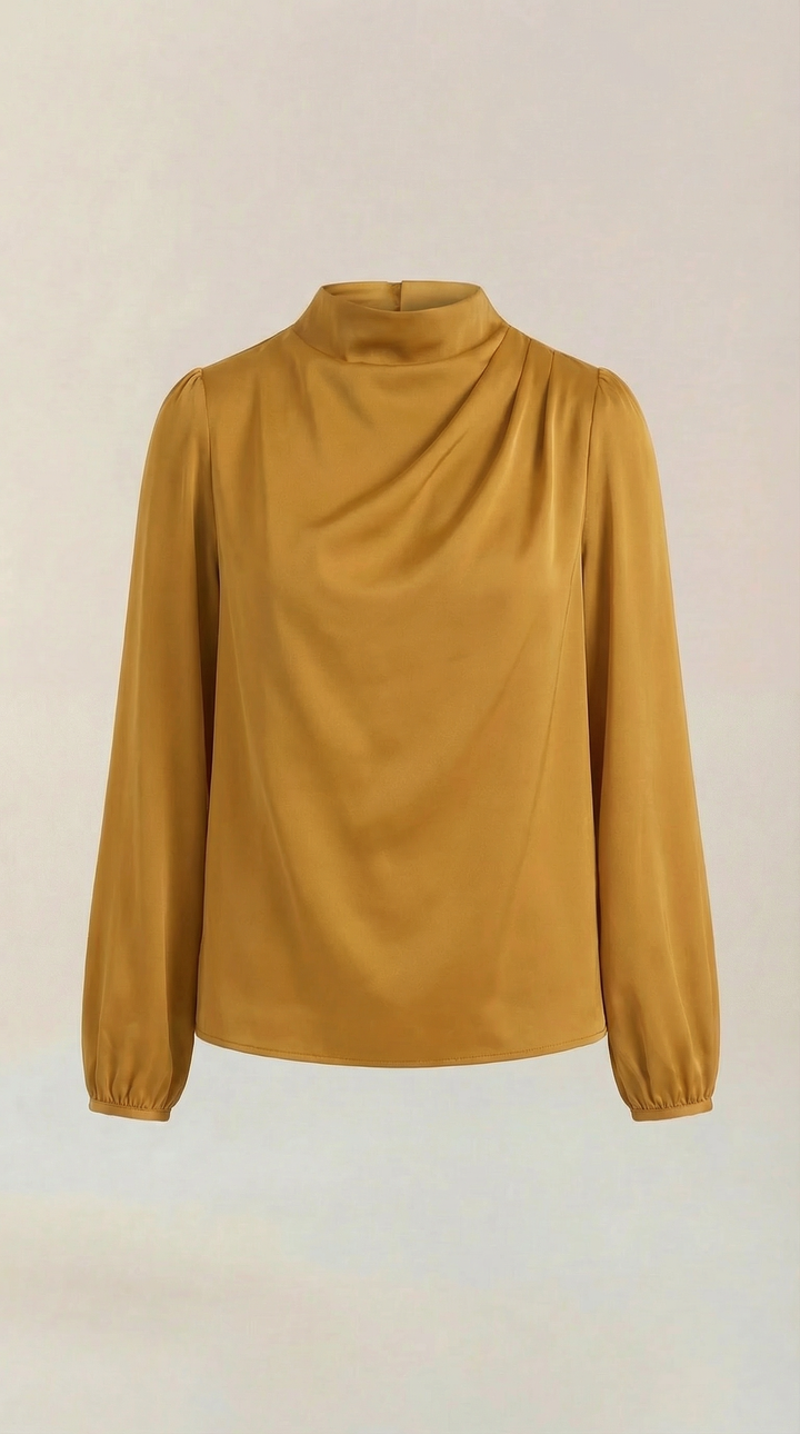 Marcia Draped Lange Mouwen Blouse