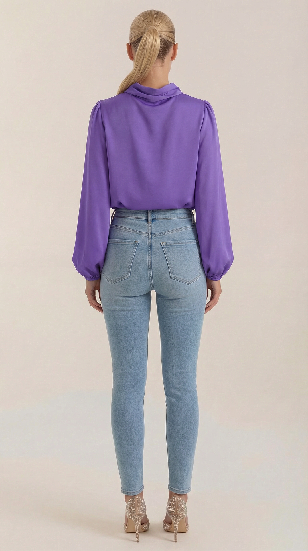 Marcia Draped Lange Mouwen Blouse