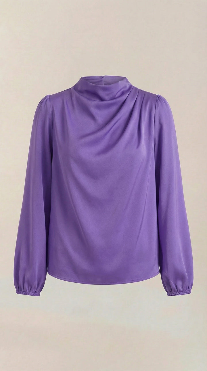 Marcia Draped Lange Mouwen Blouse