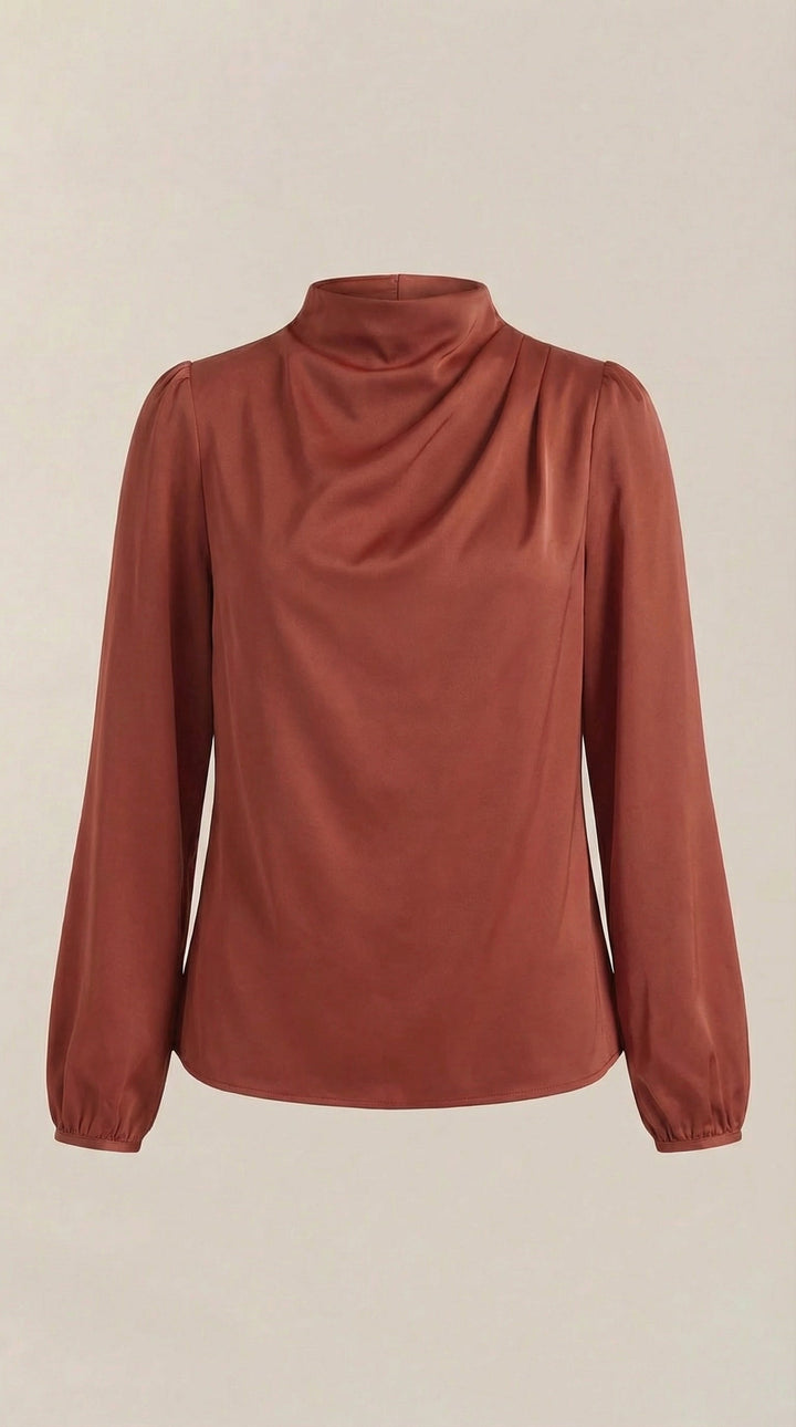 Marcia Draped Lange Mouwen Blouse