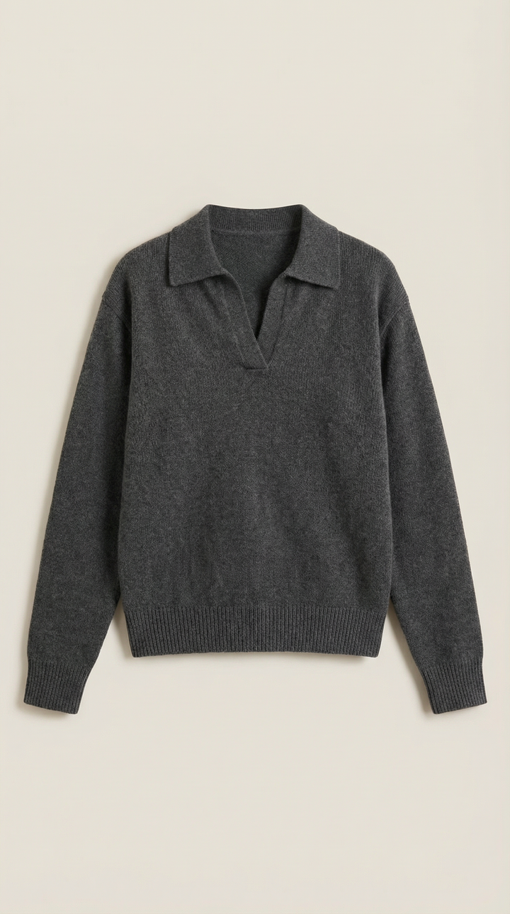 'Margaret' Casual Polo met V-hals
